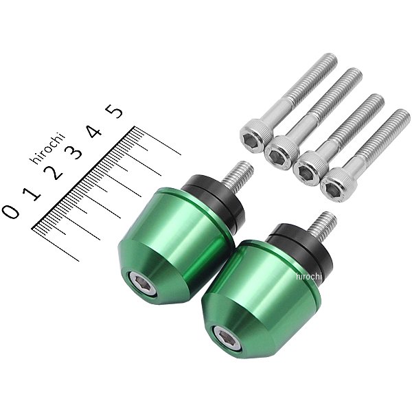 031176-18-10 ポッシュ POSH ソリッドバーエンド M6 ホンダ用 ライトグリーン