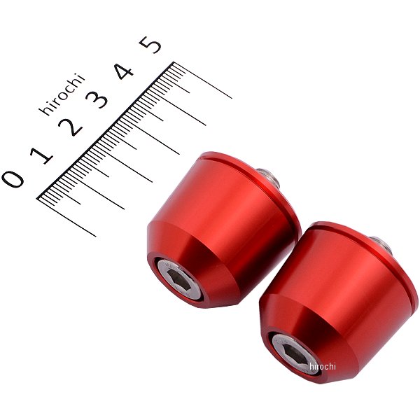 031178-02-10 ポッシュ POSH ソリッドバーエンド M8タイプ カワサキ 赤