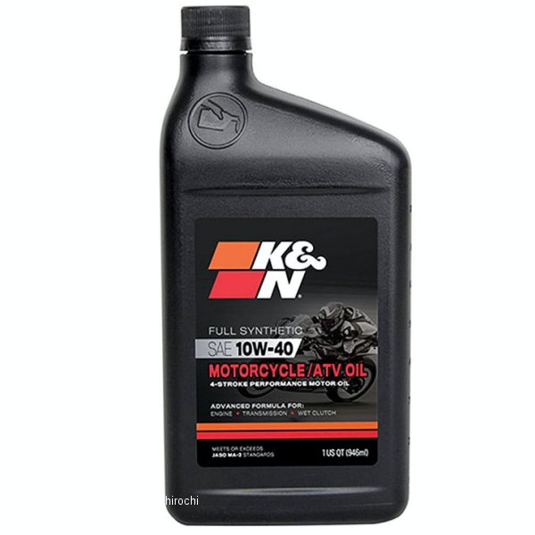 031346 K&N ケーアンドエヌ K&N SYNTHETIC エンジンオイル 10W-40 全化学合成 1クォート（約946ml）