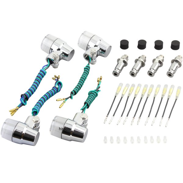 031433-33 ポッシュ POSH ウインカーセット カワサキ スーパーバイクミニタイプ メッキ/クリアー