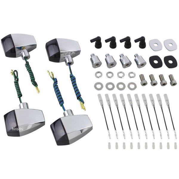 031487 ポッシュ POSH ウインカーキット ZRタイプ クリスタルカット -00年 ゼファー1100/RS ゼファー400/χ メッキ/スモーク