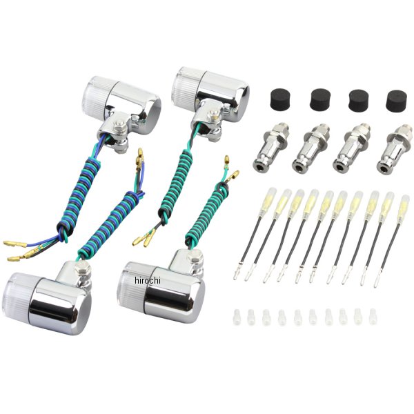 031492-33 ポッシュ POSH ウインカーセット カワサキ 71タイプ メッキ/クリアー