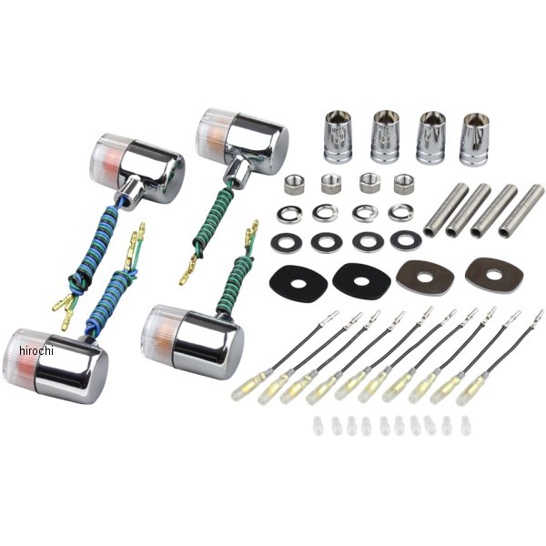 031492-53 ポッシュ POSH ウインカーセット カワサキ クラシカルシリーズ 71タイプ メッキ/クリアー