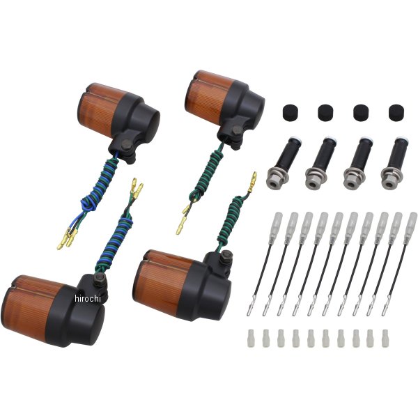 031493-26 ポッシュ POSH ウインカーセット スーパーバイク 00年以前 ゼファー 黒/オレンジ