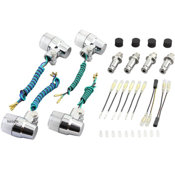 031533-33 ポッシュ POSH ウインカーセット カワサキ スーパーバイクミニタイプ メッキ/クリアー