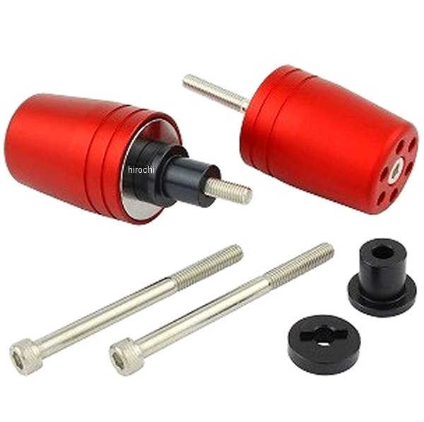 031689-22-10 ポッシュ POSH ウルトラヘビー バーエンド M6 カワサキ用 マットレッド