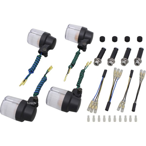 031694-26 ポッシュ POSH ウインカーセット スーパーバイク 04年以降 ゼファー750 黒/クリア