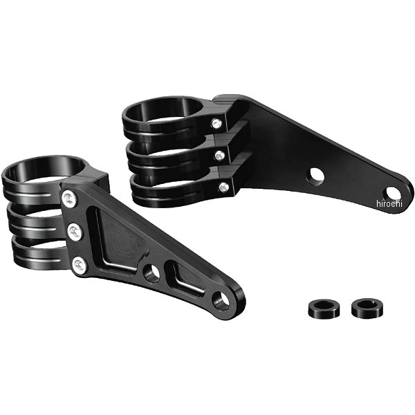 032048-36 ポッシュ POSH マシンドロングヘッドライトステー 3クランプタイプ φ43mm 黒