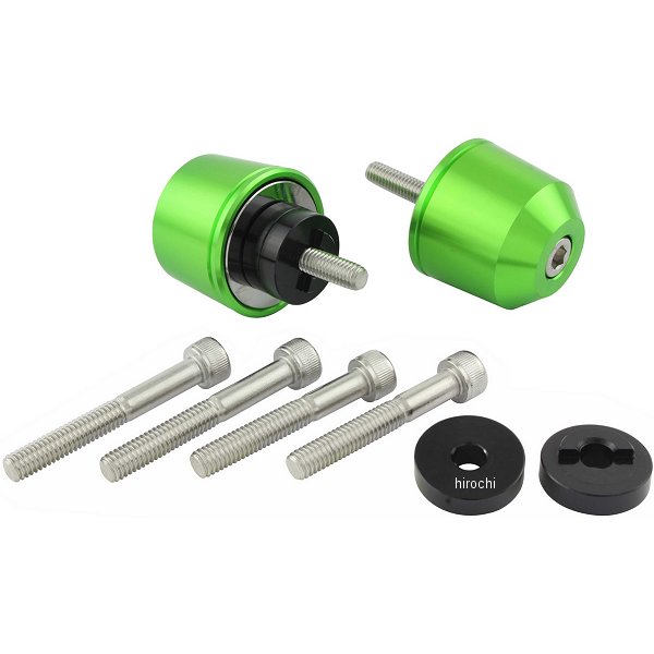 032979-28-10 ポッシュ POSH ミドルウエイトバーエンド M6 ホンダ、スズキ用 ライムグリーン