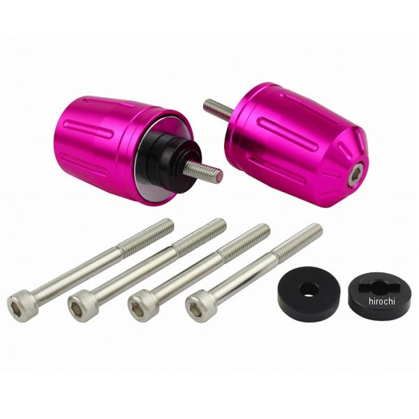 033979-32-10 POSH ポッシュ ウルトラヘビーバーエンドタイプ2 ホンダ/スズキ系純正ハンドル用 M6 ピンク