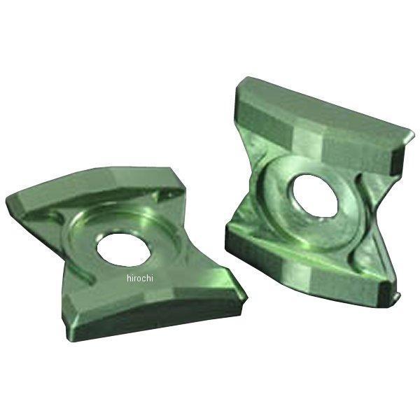 034076-18 ポッシュ POSH チェーンアジャスタープレート 08年-16年 Ninja250、Z250 ライトグリーン