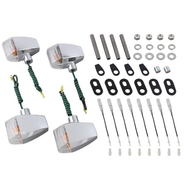 038086 ポッシュ POSH ウインカーキット ZRタイプ クリスタルカット シングル仕様 GPZ900R メッキ/クリア