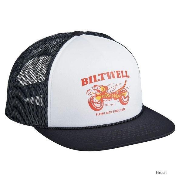 8002-1056-00 ビルトウェル Biltwell オリジナルCap "TIGER TRUCKER" BK/WH ブラック/ホワイト フリーサイズ