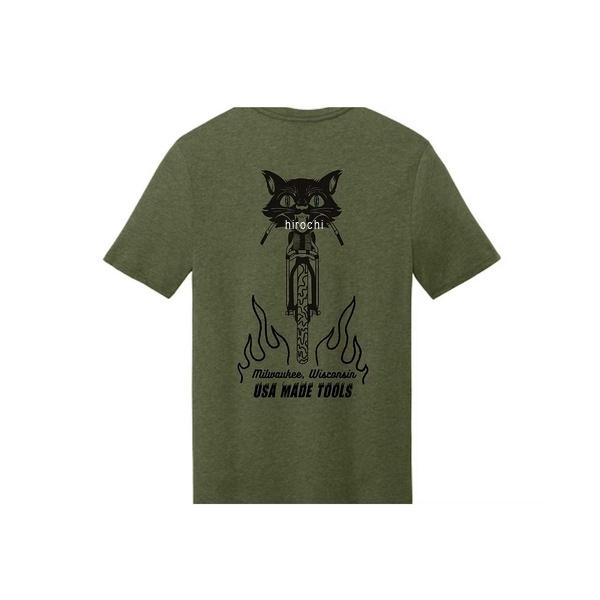 038320 ファストエディ Fasteddy ヘルキャット Tシャツ グリーン XL
