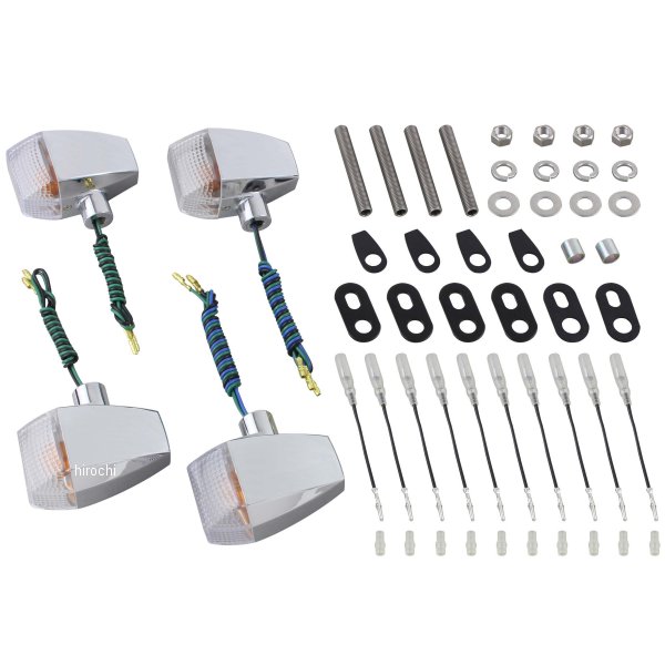 038482 ポッシュ POSH ウインカーキット ZRタイプ スタンダード ダブル仕様 GPZ900R メッキ/クリア