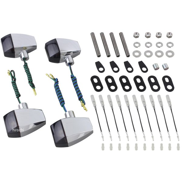 038487 ポッシュ POSH ウインカーキット ZRタイプ クリスタルカット ダブル仕様 GPZ900R メッキ/スモーク