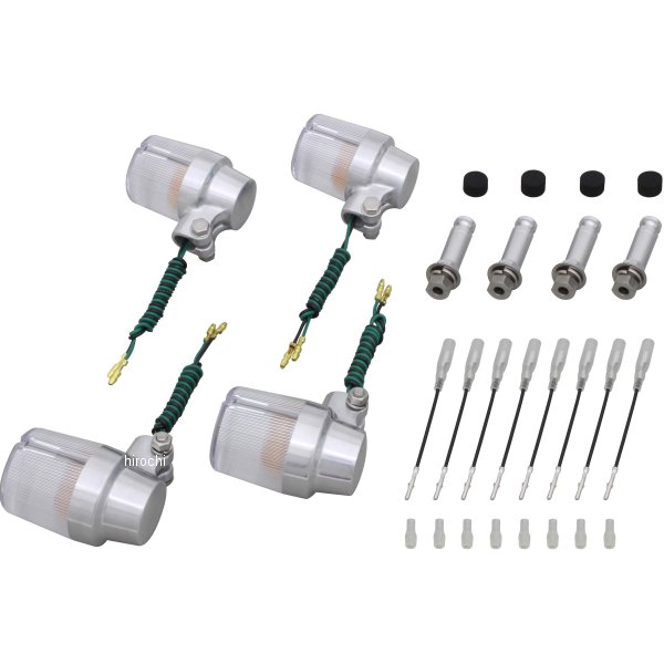 040094-23 ポッシュ POSH ウインカーセット スーパーバイク 03年以前 W650 バフ/クリア