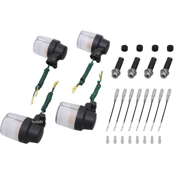 040094-26 ポッシュ POSH ウインカーセット スーパーバイク 03年以前 W650 黒/クリア