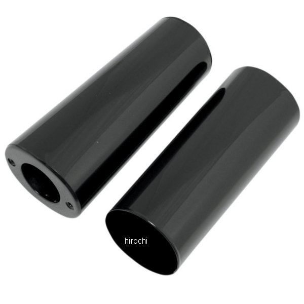 0411-0045 DRAG フォークスライダーカバー 80年-13年 FLT スムース 黒 +2インチ