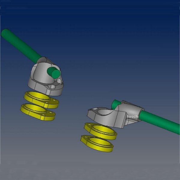 0418-KB6-10 ビート BEET ハンドルアップスペーサー マルチハンドルキット用 ZX-14R シルバー
