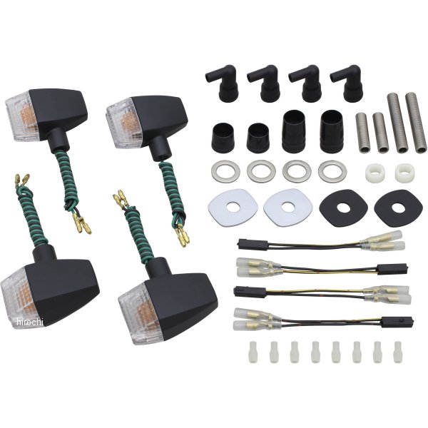 043147-56 ポッシュ POSH クラシカル スリムシャープタイプ ウインカーキット 20年 W800 黒/クリア