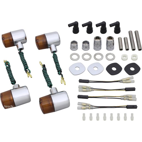 043191-53 ポッシュ POSH クラシカル 71タイプ ウインカーキット 20年 W800 メッキ/オレンジ