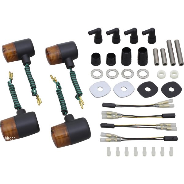 043191-56 ポッシュ POSH クラシカル 71タイプ ウインカーキット 20年 W800 黒/オレンジ