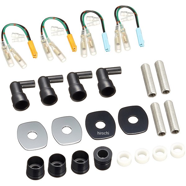 043201-16 ポッシュ POSH ウインカーフィッティングブラケットセット W800 黒