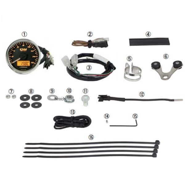 05-05-0073 SP武川 Φ48スモールDNタコメーター クロスカブ110、クロスカブ50 オレンジLED