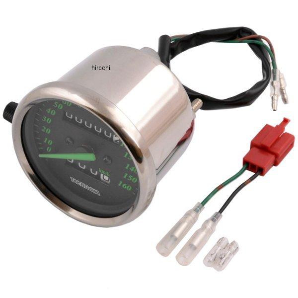 05-05-0090 SP武川 ブラック＆グリーンスピードメーター 6V/12V車用 モンキー/ゴリラ APE50/APE100