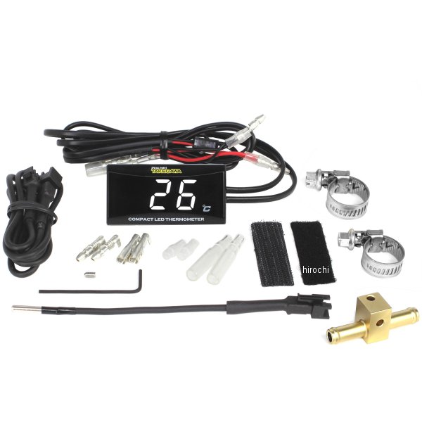 05-07-0008 SP武川 コンパクト LED サーモメーター 油温計アダフプタｰΦ8付きセット