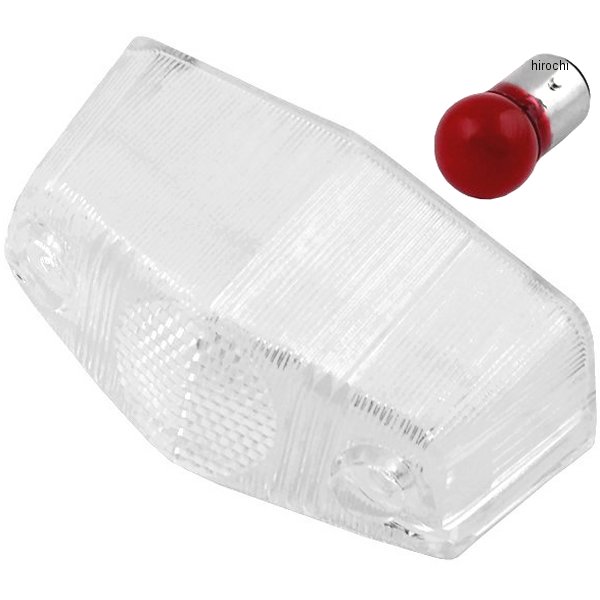 05-08-0349 SP武川 ルーカステールランプ オプショナルパーツ用 09-03-0892用 クリアレンズ ナンバープレート照明部加工済レッドバルブ付