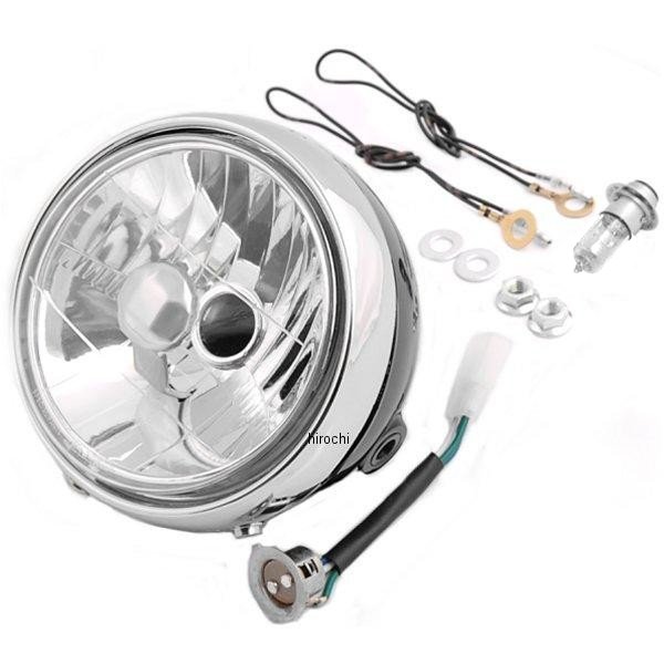 05-08-0487 SP武川 マルチリフレクターヘッドライト タイプC 12V 30W/30W 取付け幅 128mm スーパホワイトバルブ付 汎用 モンキー ゴリラ