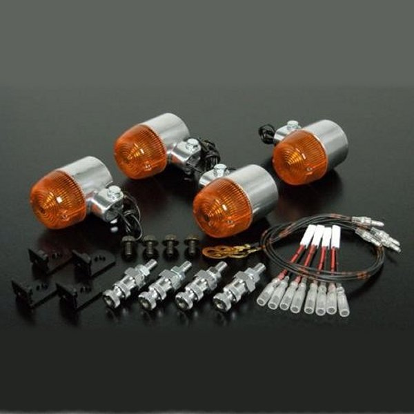 05-08-0398 SP武川 丸型Mウインカーセット 92年-17年 ホンダ モンキー、ゴリラ、エイプ オレンジ 4個入り