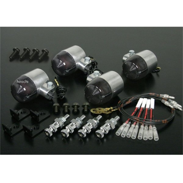 05-08-0557 SP武川 丸型Mアルミウインカーキット スモーク 4個入り