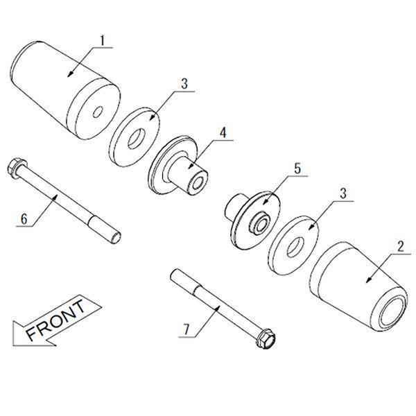 05030-21157-00 モリワキ スキッドパッド 97年-01年 CB400Four 黒