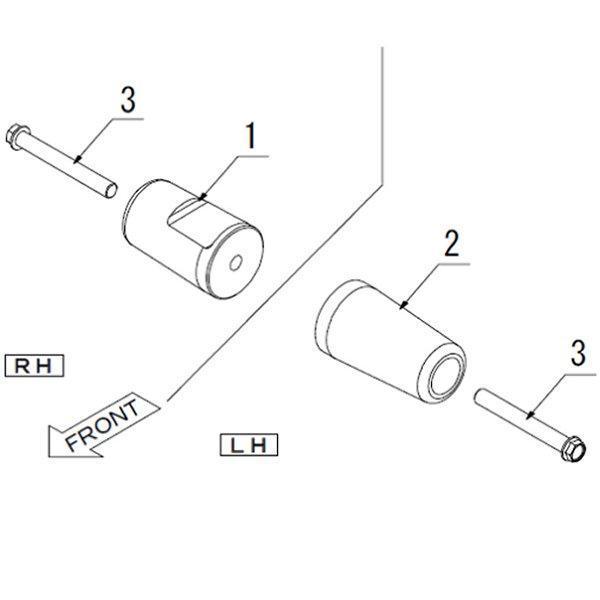 05030-21166-00 モリワキ スキッドパッド CBR600F4、CBR600F4i 黒 ストレート