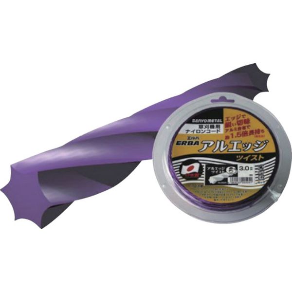 0527 127-6988 三陽金属(株) 三陽金属 ナイロンコード アルエッジ6ツイスト 50m