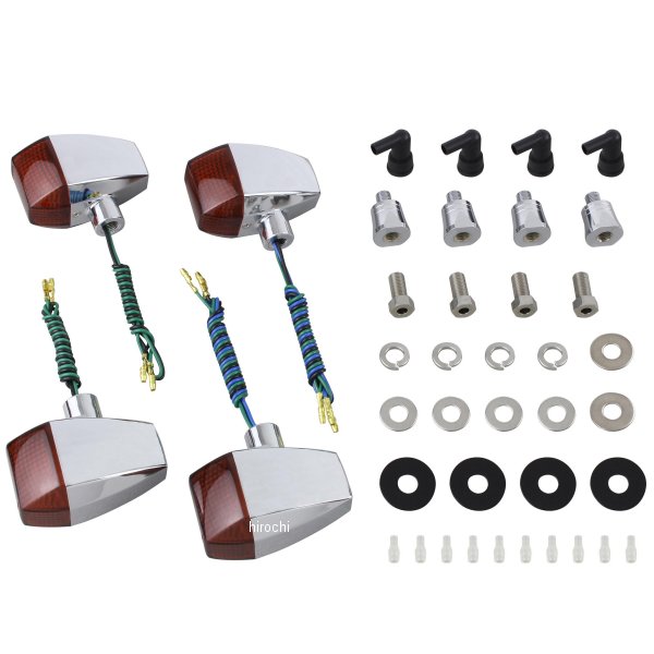053481 ポッシュ POSH ウインカーキット ZRタイプ スタンダード 98年-02年 CB1300SF メッキ/オレンジ