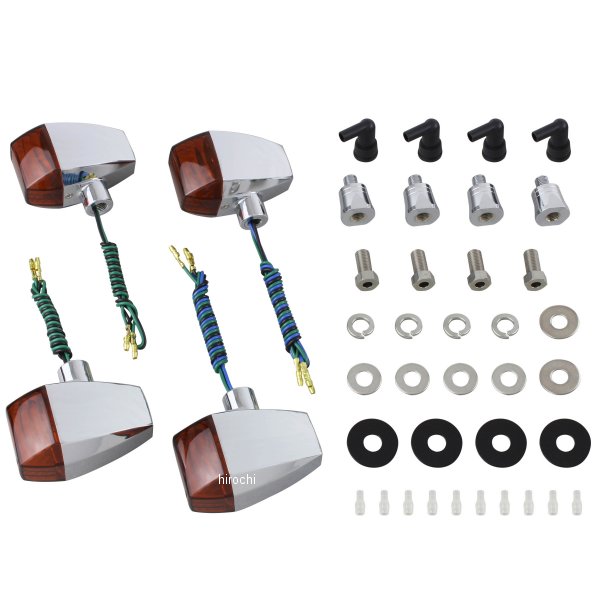 053485 ポッシュ POSH ウインカーキット ZRタイプ クリスタルカット 98年-02年 CB1300SF メッキ/オレンジ