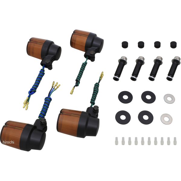 053493-26 ポッシュ POSH ウインカーセット スーパーバイク 98年-02年 CB1300SF 黒/オレンジ