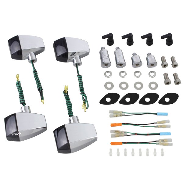 056087 ポッシュ POSH ウインカーキット ZRタイプ クリスタルカット 06年-13年 CB1300SB、06年-07年 CB400SB メッキ/スモーク