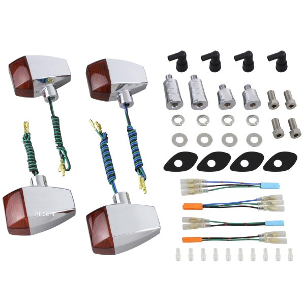 056481 ポッシュ POSH ウインカーキット ZRタイプ スタンダード 05年 CB1300SB、05年/08年-16年 CB400SB メッキ/オレンジ