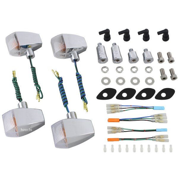 056482 ポッシュ POSH ウインカーキット ZRタイプ スタンダード 05年 CB1300SB、05年/08年-16年 CB400SB メッキ/クリア