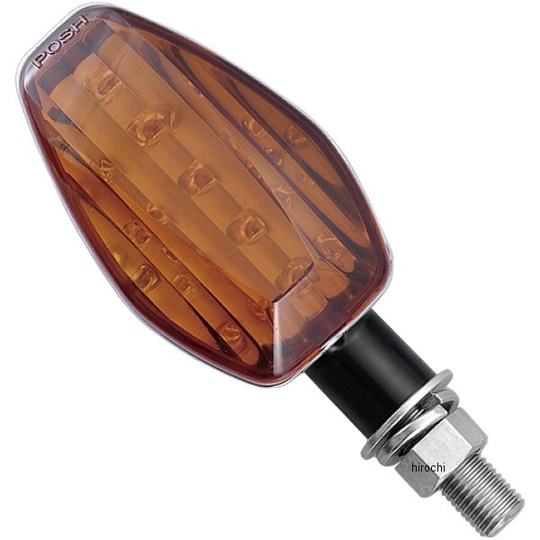 057151-06 ポッシュ POSH ライトウェイト LED ウインカー車種キット14年 CB250F 黒/オレンジ