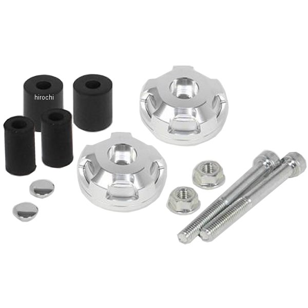 06-01-0376 SP武川 2ピースハンドルバーエンド 汎用 シルバー/シルバー