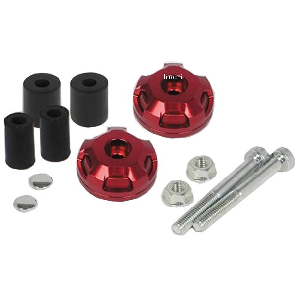 06-01-0383 SP武川 2ピースハンドルバーエンド 汎用 赤/赤