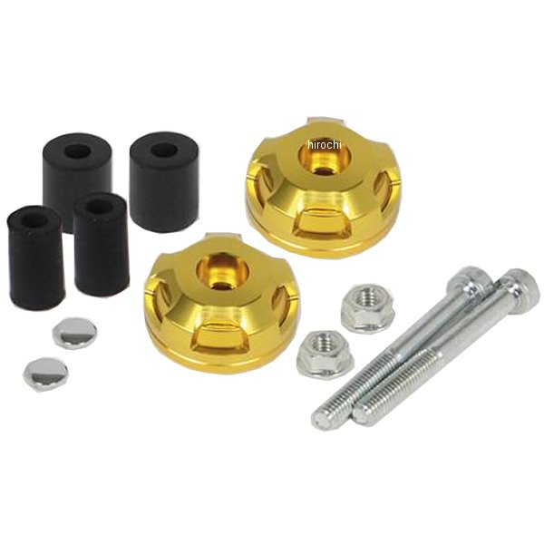 06-01-0385 SP武川 2ピースハンドルバーエンド 汎用 ゴールド/ゴールド