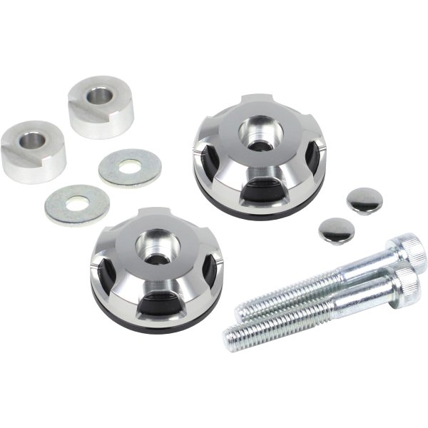 06-01-0412 SP武川 2ピース バーエンド スーパーカブ50/110 黒/シルバー