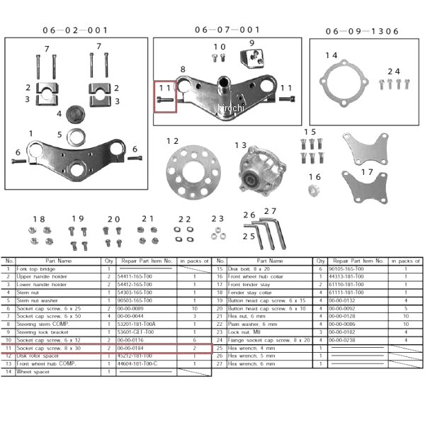 06-01-0710 SP武川 φ30フォーク用ステアリングキット ダイカストハブ用